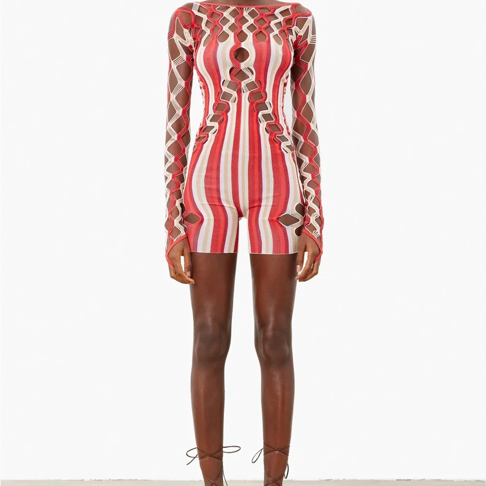 Poster Girl Striped Bodysuit/Playsuit - Picture 2 of 5